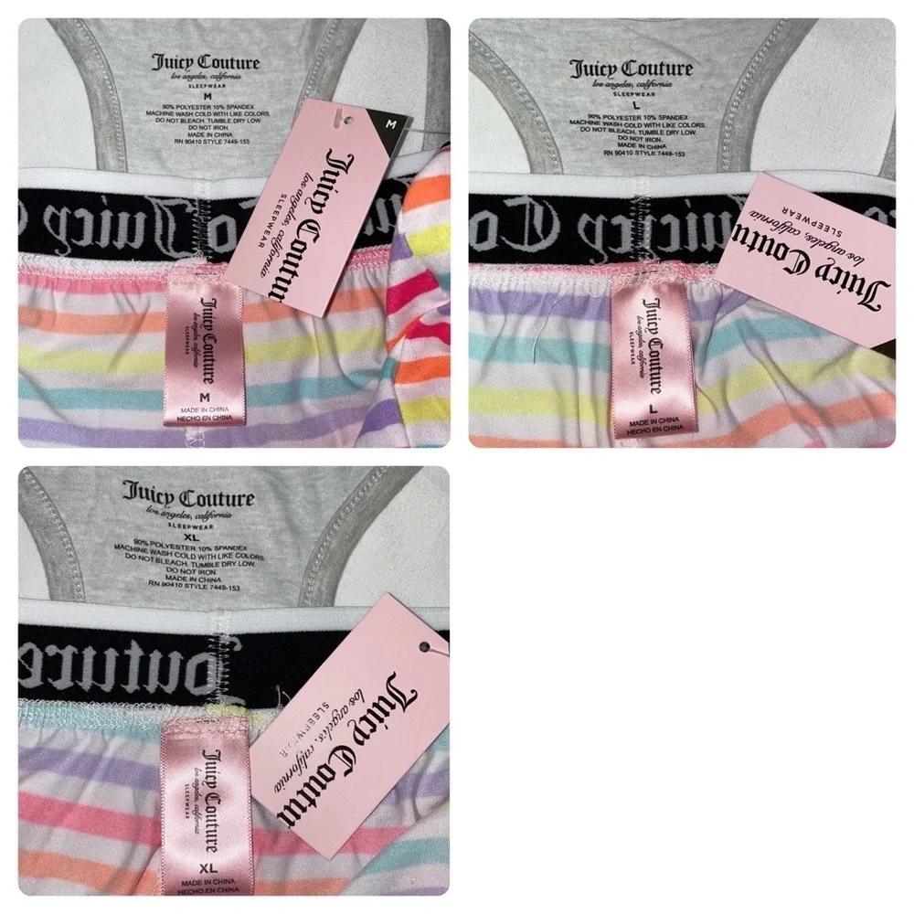 LAST TWO AVAILABLE!!- New Juicy Couture Tank & Shorts Pajamas PJs Set - Picture 6 of 15